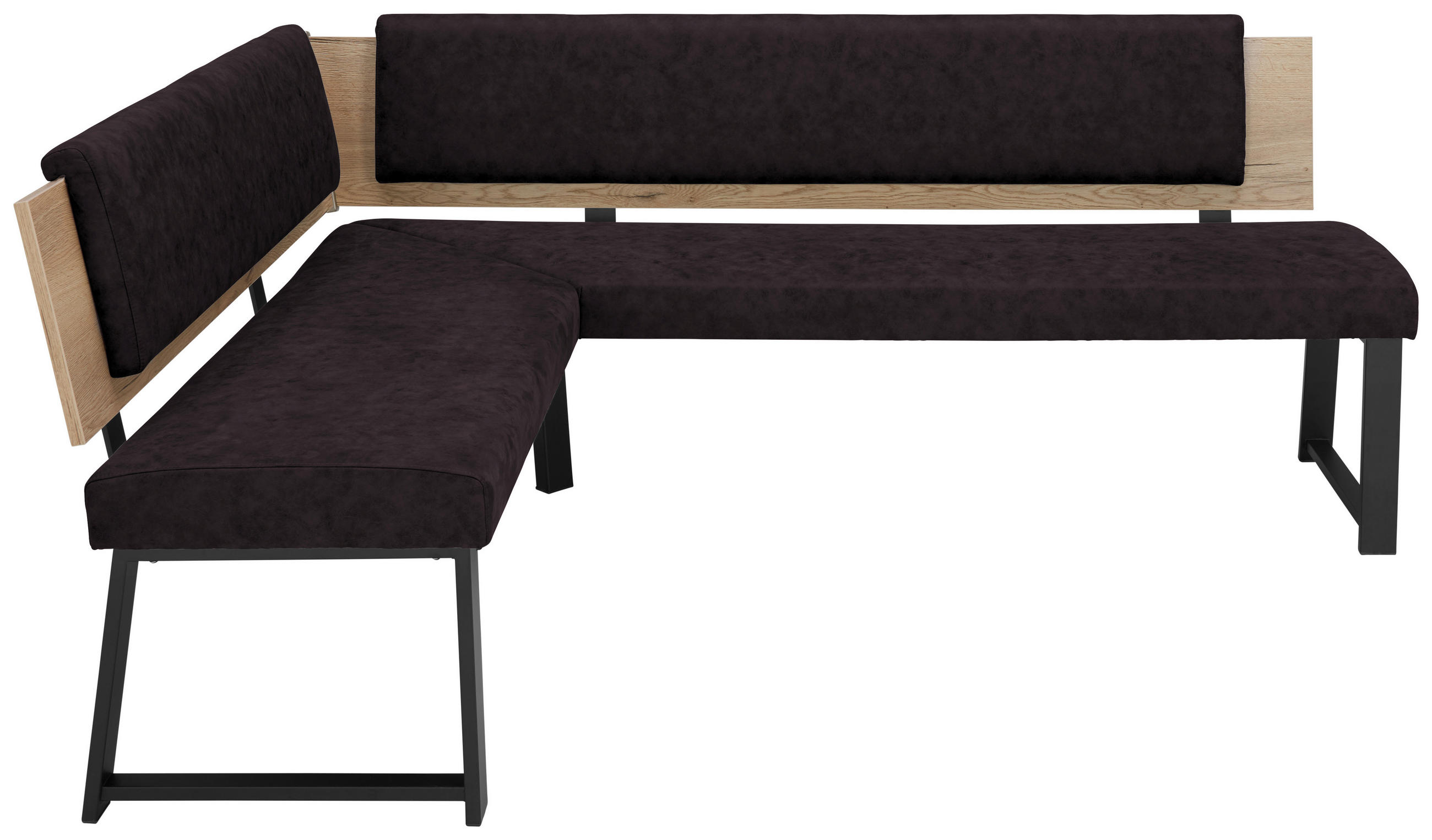 ECKBANK 160/200 cm  in Anthrazit  - Anthrazit/Schwarz, MODERN, Holzwerkstoff/Textil (160/200cm) - Venda