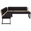 ECKBANK in Metall, Textil, Holzwerkstoff Anthrazit  - Anthrazit/Schwarz, Modern, Holzwerkstoff/Textil (160/200cm) - Venda