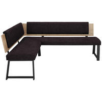 ECKBANK 200/220 cm  in Anthrazit  - Anthrazit/Schwarz, MODERN, Holzwerkstoff/Textil (200/220cm) - Venda