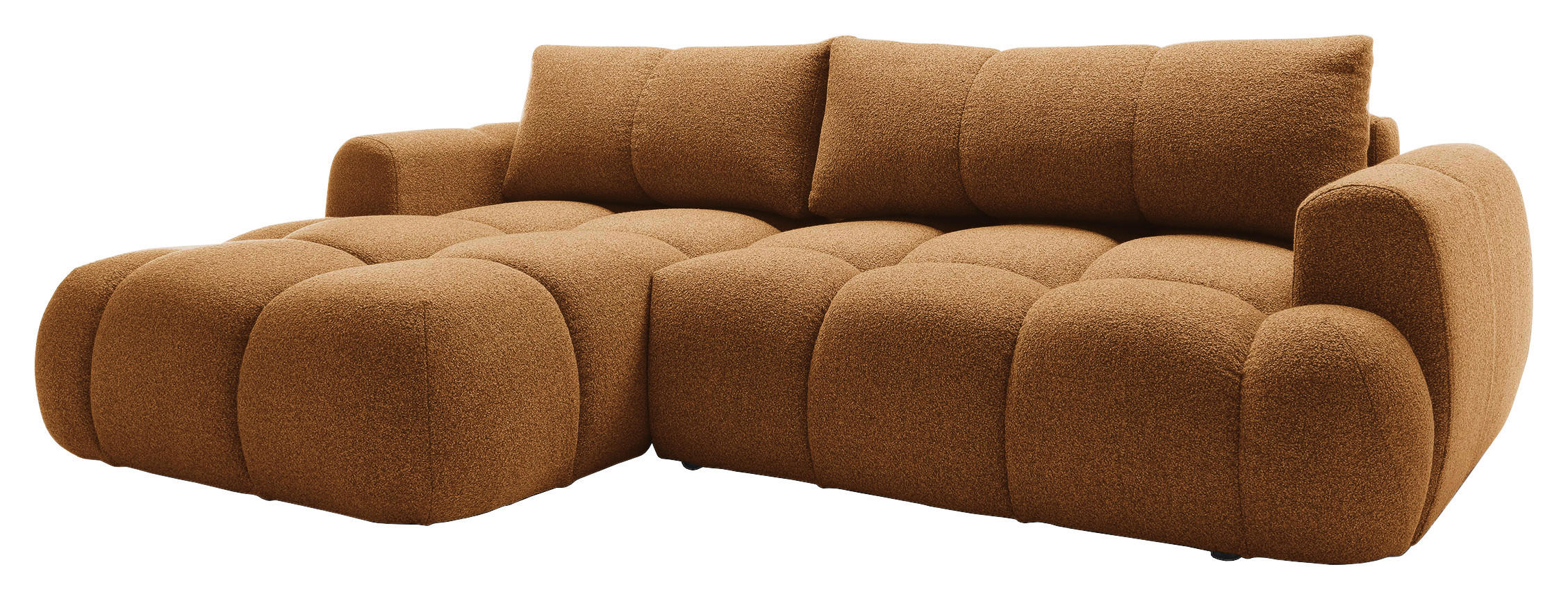 ECKSOFA Dunkelgelb Struktur  - Dunkelgelb/Schwarz, KONVENTIONELL, Kunststoff/Textil (172/272cm) - Carryhome