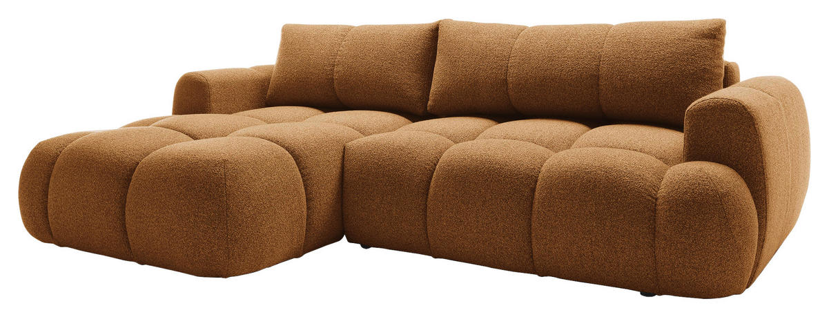 ECKSOFA Dunkelgelb Struktur  - Dunkelgelb/Schwarz, KONVENTIONELL, Kunststoff/Textil (172/272cm) - Carryhome