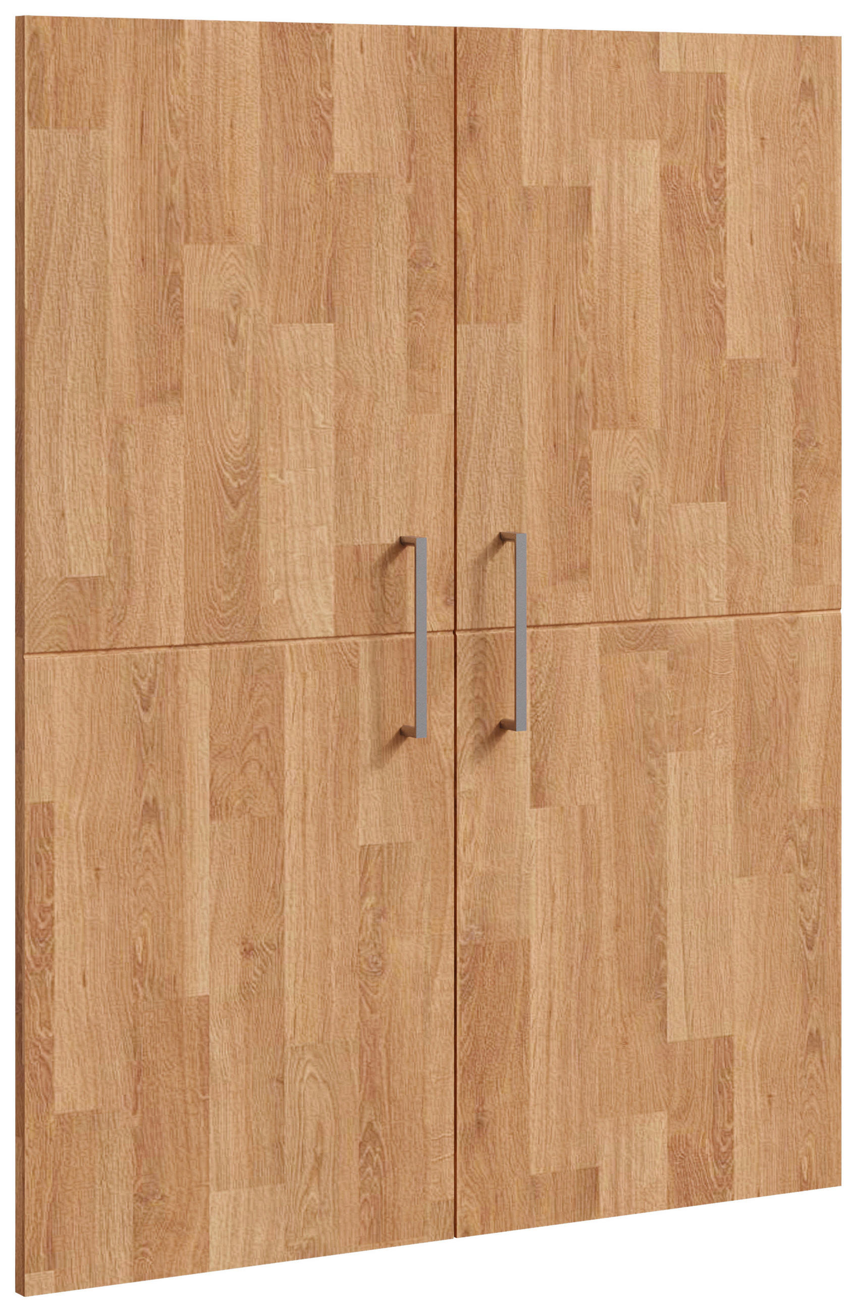 TÜRENSET   - Eichefarben/Silberfarben, Natur, Holz/Metall (78/101cm) - Linea Natura