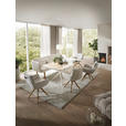 ESSTISCH      - Eiche Bianco/Creme, Design, Holz/Metall (200/100/76cm) - Valnatura