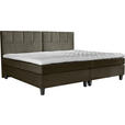 BOXSPRINGBETT 240/200 cm  in Dunkelbraun  - Wengefarben/Dunkelbraun, Trend, Holz/Textil (240/200cm) - Esposa