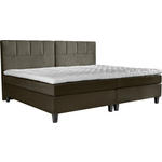 BOXSPRINGBETT 240/200 cm  in Dunkelbraun  - Wengefarben/Dunkelbraun, Trend, Holz/Textil (240/200cm) - Esposa