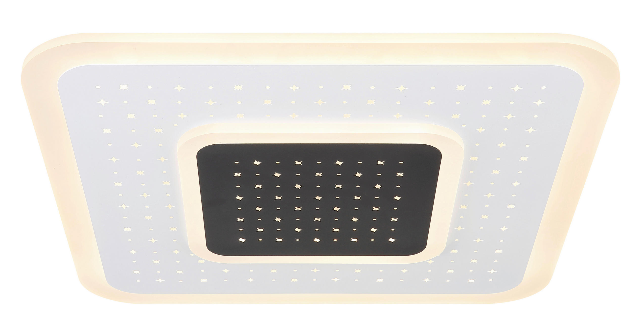 Globo Led-Deckenleuchte Schwarz, Weiß, Opal 46x5.5x46 cm