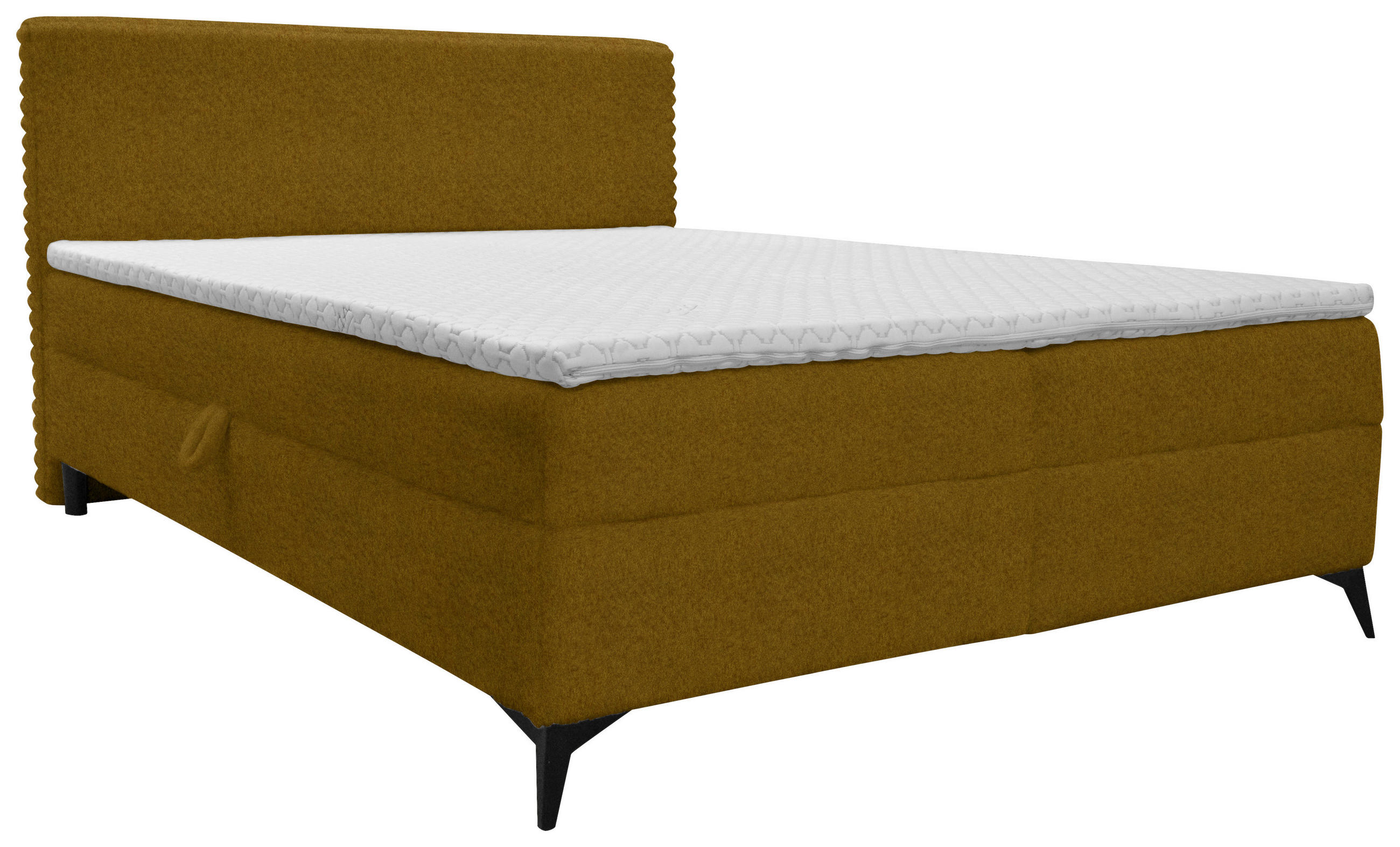 BOXBETT 160/200 cm  in Goldfarben  - Goldfarben/Schwarz, Design, Holz/Holzwerkstoff (160/200cm) - Xora