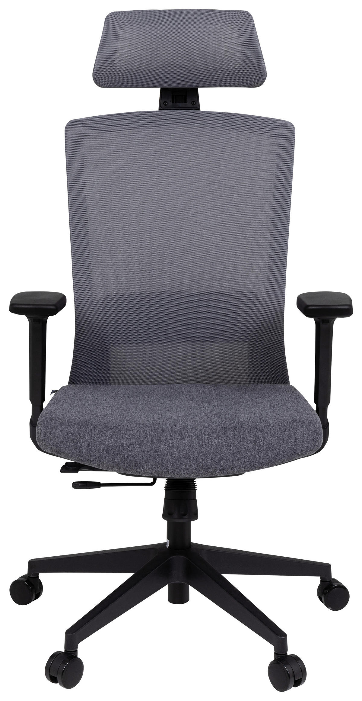 OTOČNÁ ŽIDLE, síťovina, plochá tkanina, šedá, černá - šedá/černá, Moderní, textil/plast (66/117/62cm) - MID.YOU
