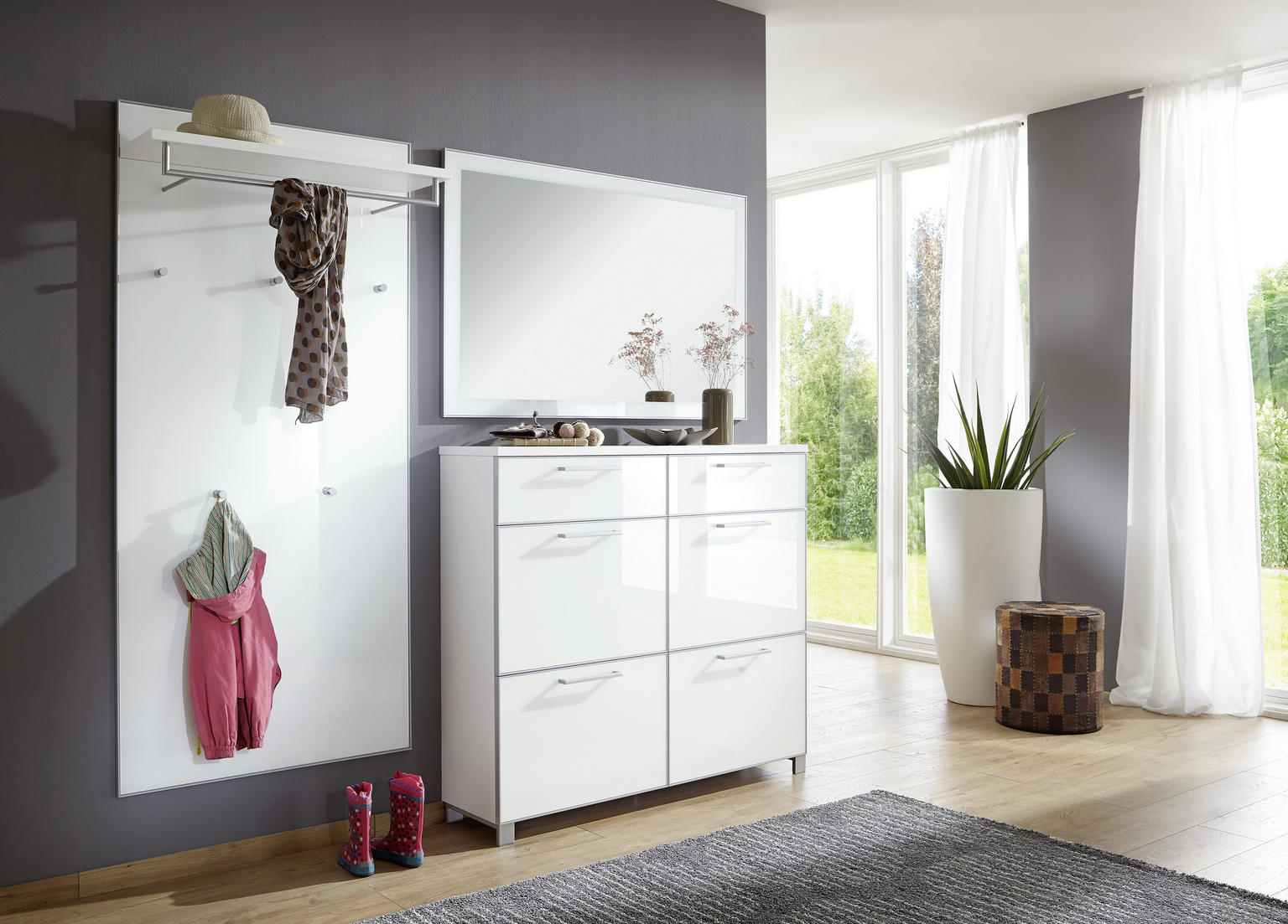 GARDEROBE 210/195/31 cm Weiß  - Einrichtungsbeispiel