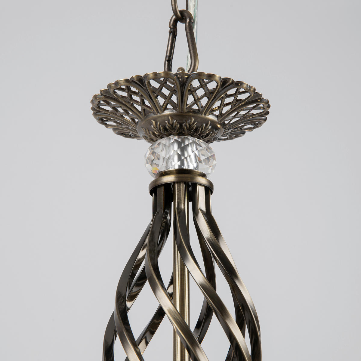 LUSTR, 63/56/63 cm - barvy mosazi, Trend, kov/sklo (63/56/63cm)