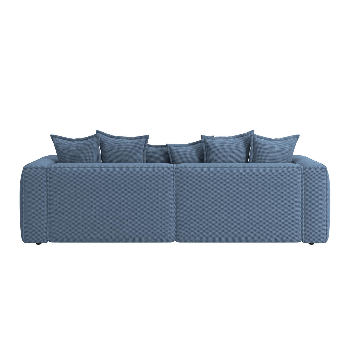 BIGSOFA in Mikrofaser Dunkelblau  - Schwarz/Dunkelblau, Modern, Textil (280/72/109cm) - MID.YOU