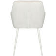 ARMLEHNSTUHL  inklusive Armlehnen Samt  Creme  - Creme, Design, Textil/Metall (56/82,5/61,5cm) - Novel
