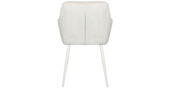 ARMLEHNSTUHL  inklusive Armlehnen Samt  Creme  - Creme, Design, Textil/Metall (56/82,5/61,5cm) - Novel