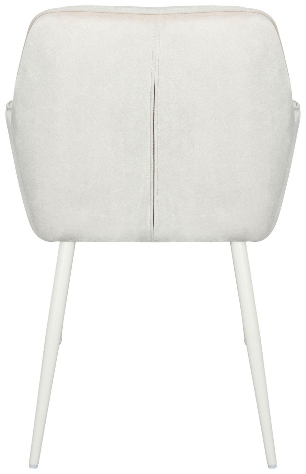 ARMLEHNSTUHL  inklusive Armlehnen Samt  Creme  - Creme, Design, Textil/Metall (56/82,5/61,5cm) - Novel