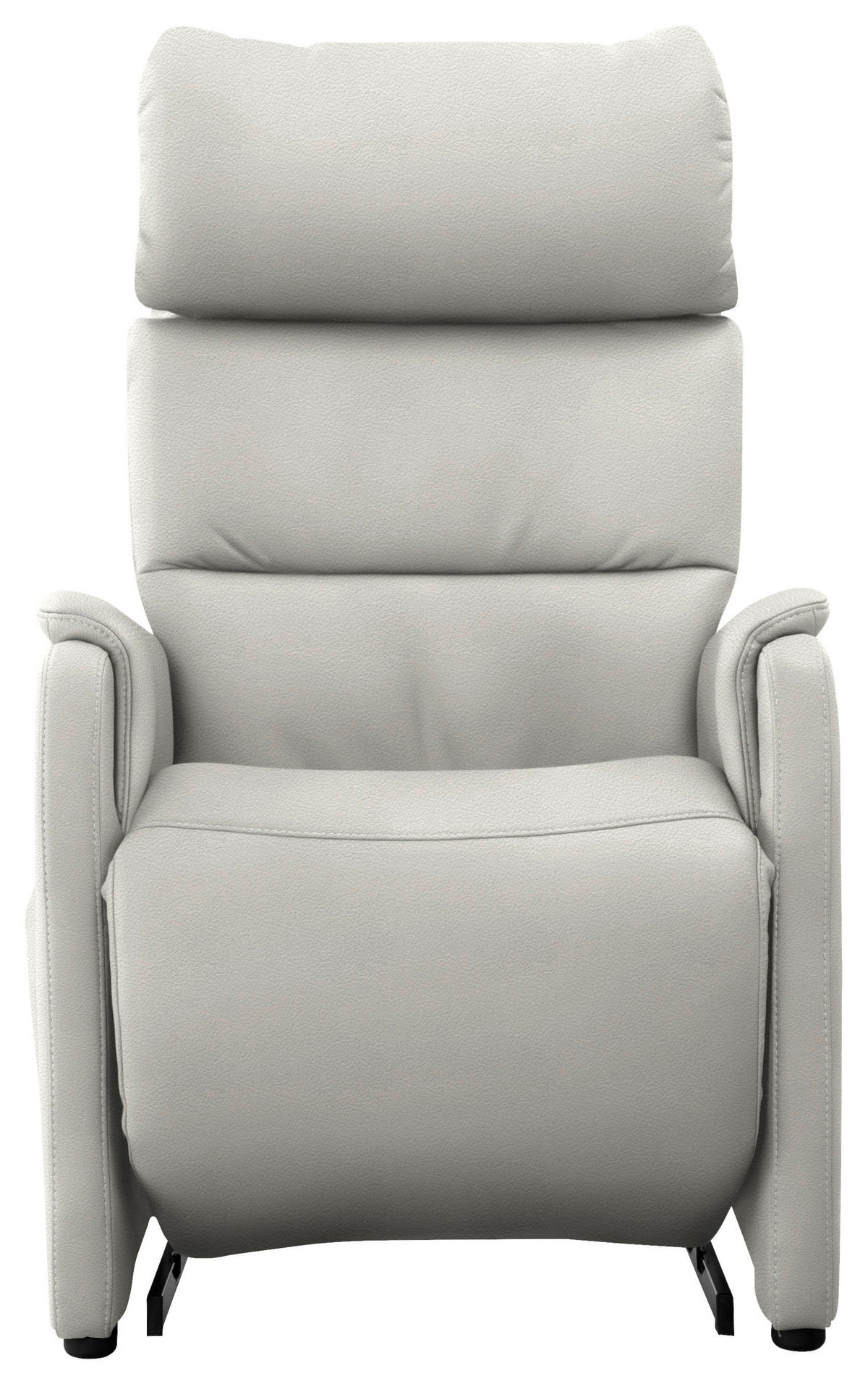 FERNSEHSESSEL in Weiss  - Weiss/Schwarz, Konventionell, Leder/Kunststoff (69/109/83cm) - Cantus