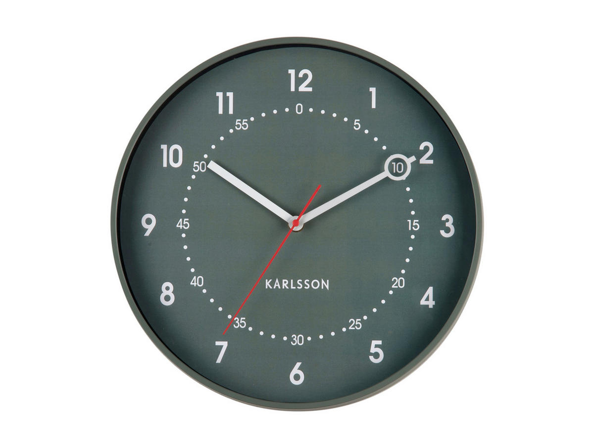 UHR  Jadegrün 31,5 cm  - Jadegrün, Basics, Kunststoff (31,5cm) - Karlsson