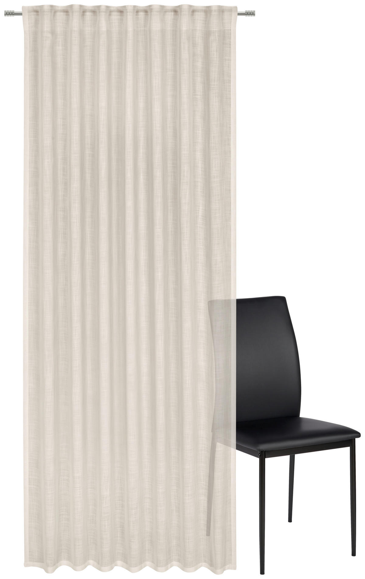 HOTOVÝ ZÁVĚS, poloprůhledné, 140/245 cm - pískové barvy, Natur, textil (140/245cm) - Esposa