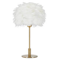 TISCHLEUCHTE - Goldfarben/Weiß, Basics, Kunststoff/Metall (30/50/30cm)