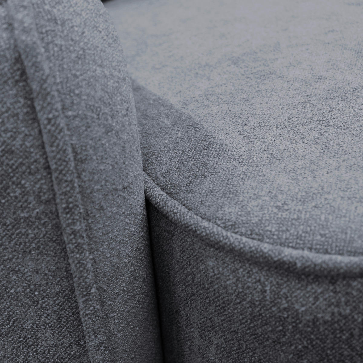 ECKSOFA in Struktur, Bouclé Grau  - Schwarz/Grau, Design, Kunststoff/Textil (143/209cm) - MID.YOU