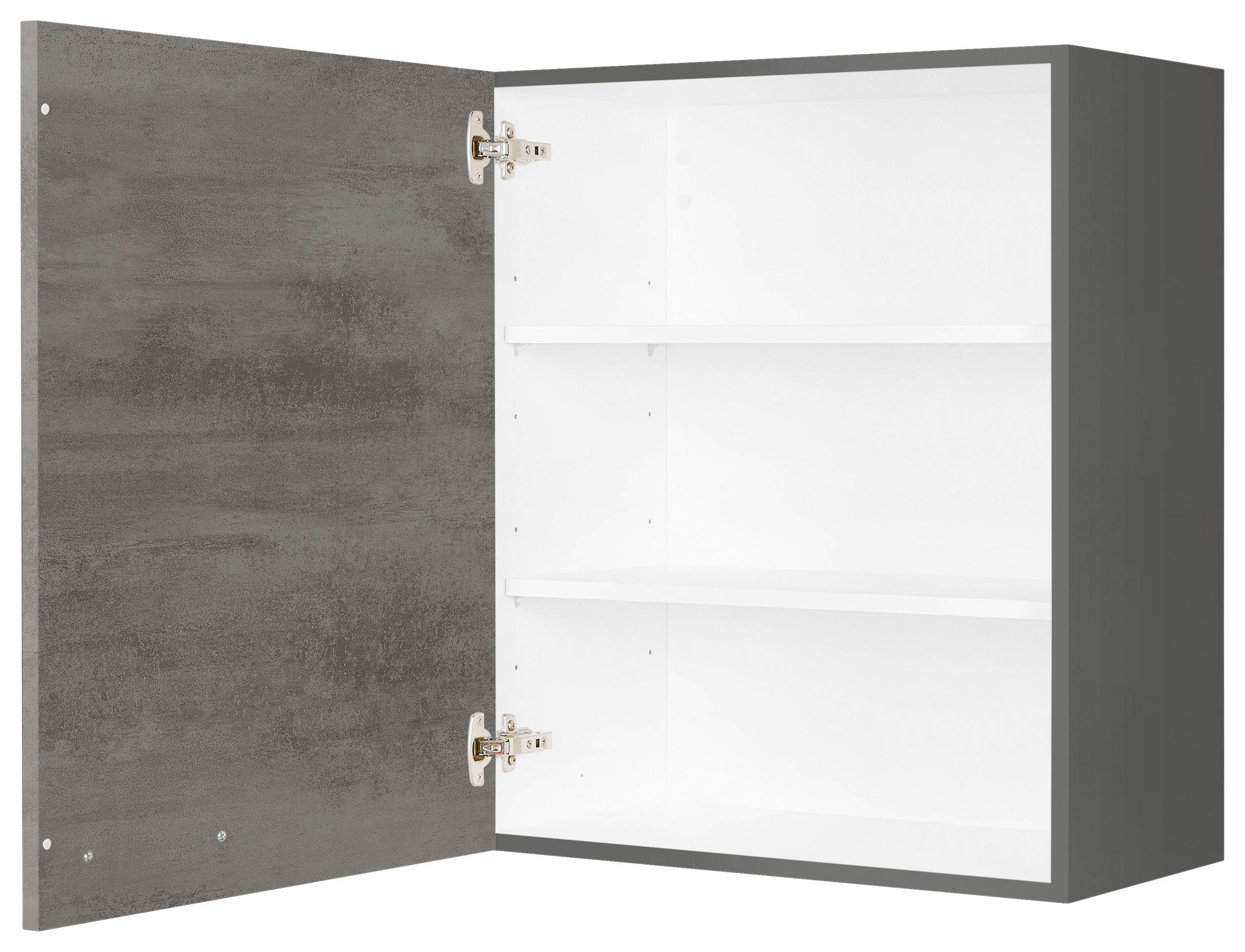 KÜCHENOBERSCHRANK 60/72/35 cm  in Schieferfarben  - Schieferfarben/Edelstahlfarben, MODERN, Holzwerkstoff (60/72/35cm) - Nobilia