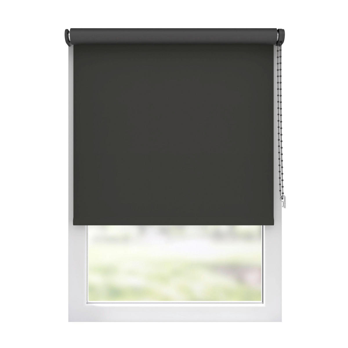 VERDUNKELUNGSROLLO  - Schwarz, Basics, Textil (95/190cm)