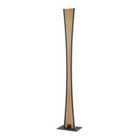 LED-STEHLEUCHTE Ella 26/140,8/18 cm   - Eichefarben/Schwarz, Natur, Holz/Kunststoff (26/140,8/18cm) - Novel