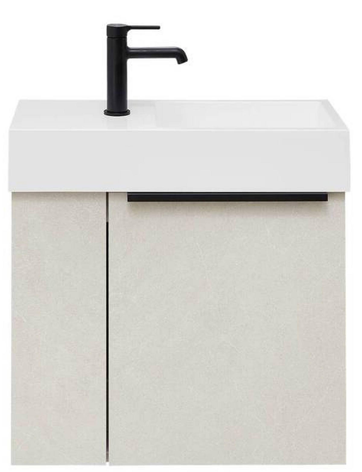 WASCHTISCHKOMBI 60 cm  - Sandfarben/Schwarz, KONVENTIONELL, Holzwerkstoff/Stein (60cm) - Dieter Knoll