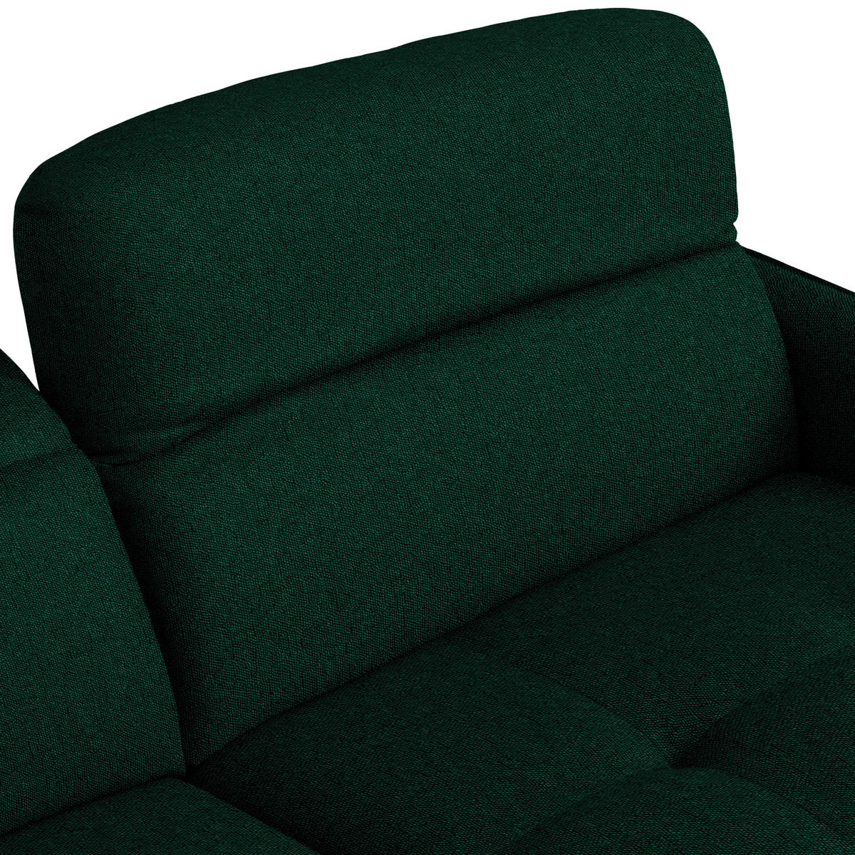 ECKSOFA MANTA in Flachgewebe Waldgrün  246/175 cm  - Waldgrün/Schwarz, Design, Textil/Metall (246/175cm) - Celina