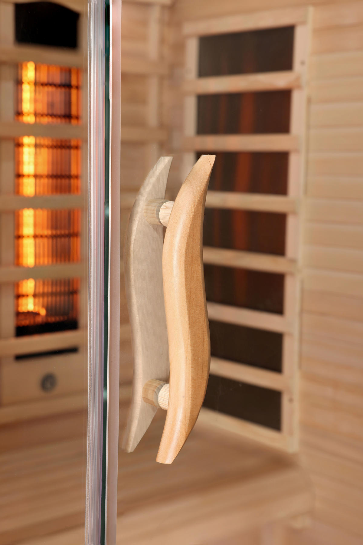 INFRAROTKABINE für 3 Personen OPEN  - Naturfarben, KONVENTIONELL, Holz (150/120/200cm) - Sanotechnik