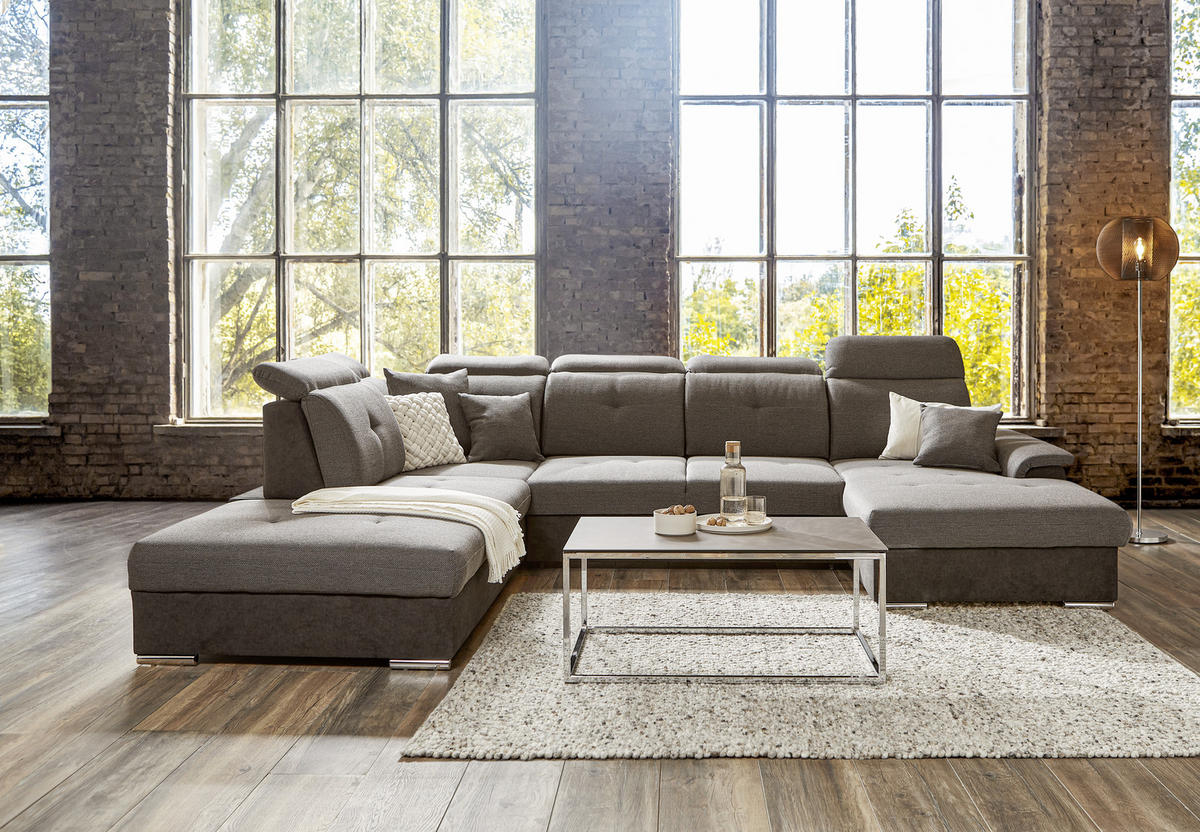 COUCHTISCH ESG 100/60/42 cm rechteckig Grau, Chromfarben  - Chromfarben/Grau, Design, Glas/Keramik (100/60/42cm) - Novel