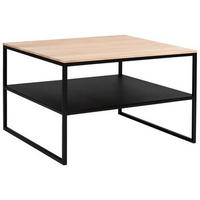 COUCHTISCH Eiche massiv 65/65/41 cm quadratisch Eiche Bianco  - Eiche Bianco, Design, Holz/Metall (65/65/41cm) - Johann Jakob