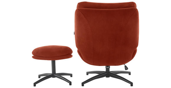 RELAXSESSELSET in Metall, Textil Schwarz, Rostfarben - Rostfarben/Schwarz, Design, Textil/Metall (75/97/88cm) - Carryhome