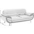 DREISITZER-SOFA Lederlook Grau, Hellgrau - Chromfarben/Hellgrau, Basics, Textil/Metall (208/85/87cm) - Ti`me DREISITZER-SOFA Lederlook Grau, Hellgrau - Chromfarben/Hellgrau, Basics, Textil/Metall (208/85/87cm) - Ti`me