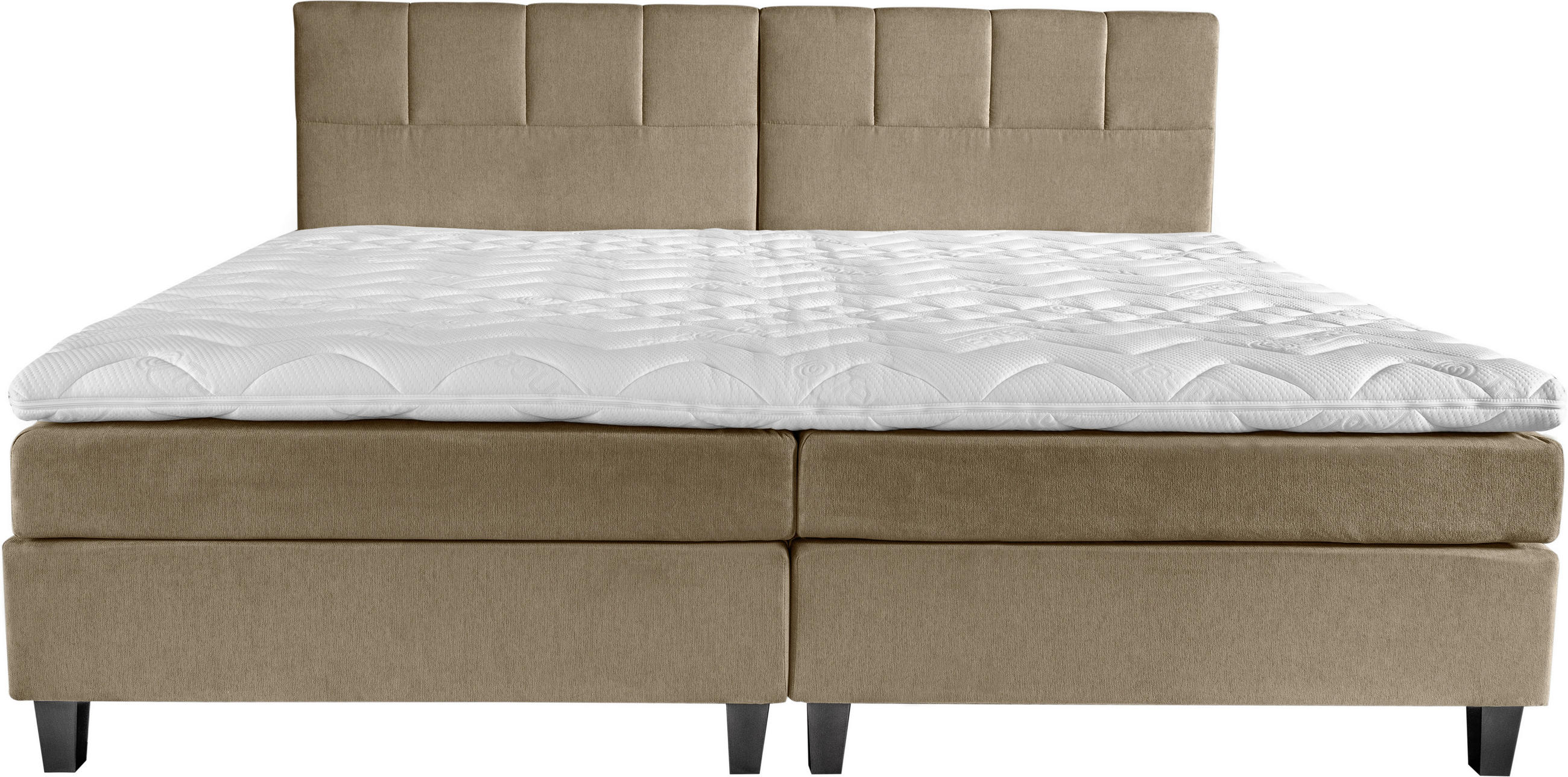 BOXSPRINGBETT 240/200 cm  in Hellbraun  - Wengefarben/Hellbraun, Trend, Holz/Textil (240/200cm) - Esposa