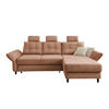 ECKSOFA in Chenille Koralle  - Koralle/Beige, MODERN, Holz/Textil (250-280/176cm) - Livetastic