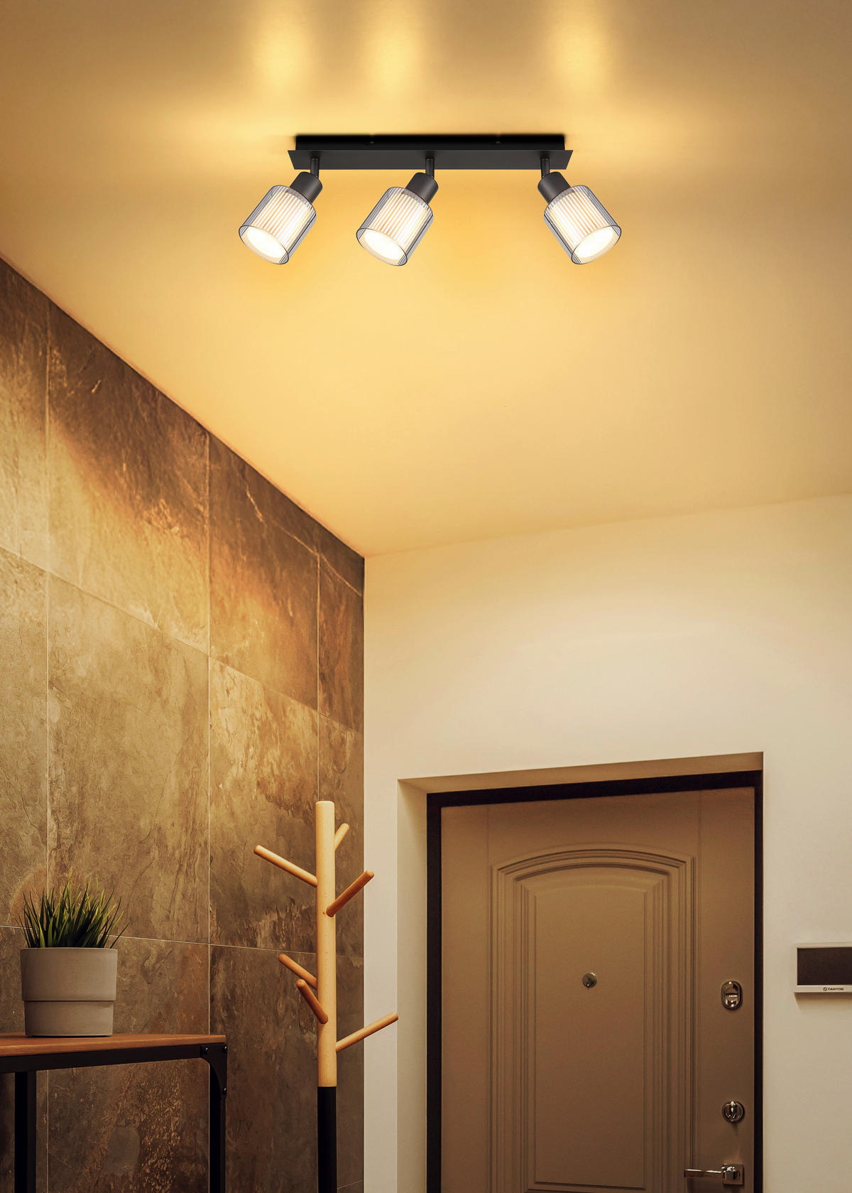 STRAHLER 41/8/18,6 cm   - Schwarzchrom/Weiß, Basics, Glas/Metall (41/8/18,6cm) - Globo