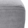 ECKSOFA in Cord Grau  - Schwarz/Grau, KONVENTIONELL, Kunststoff/Textil (217/146cm) - Carryhome