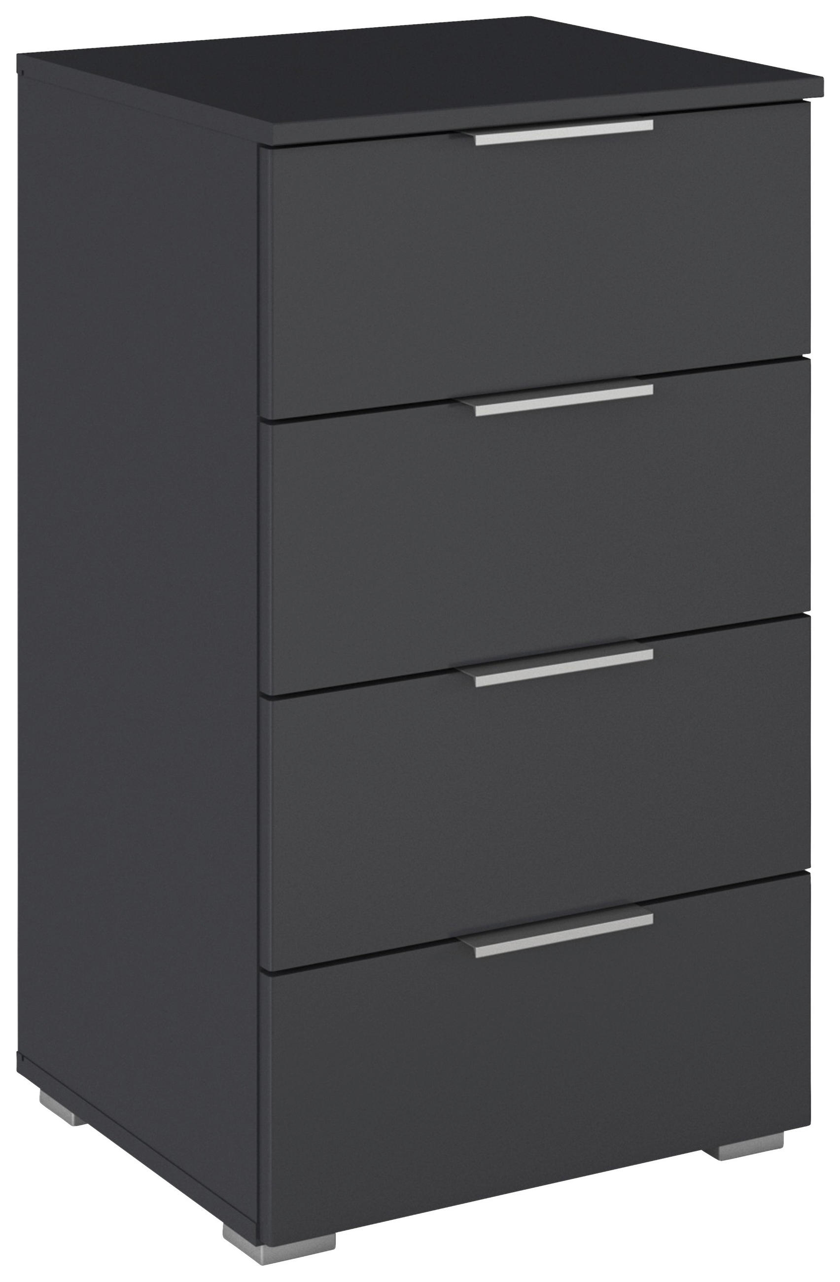 Nachkästchen Grau Metallic Dekor H: 60 Cm Mars 4l