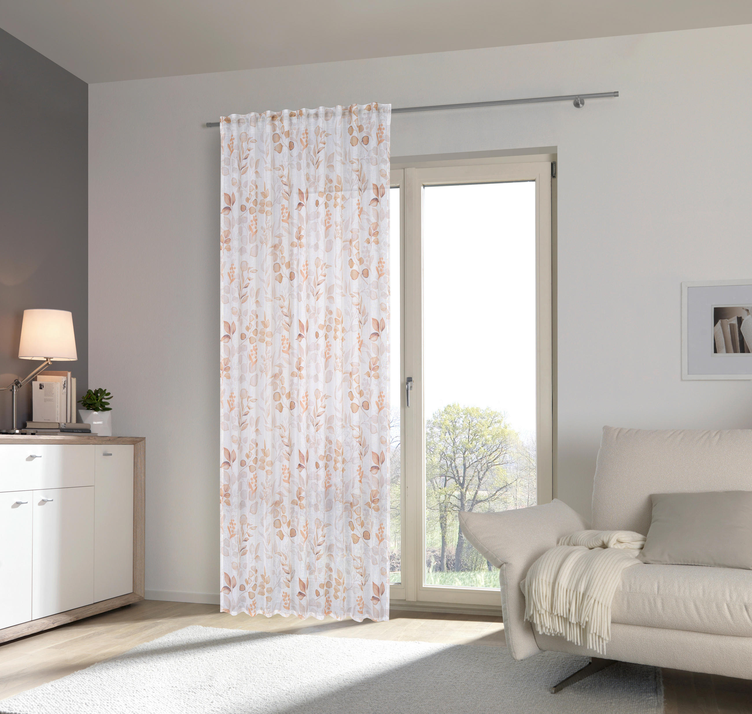 HOTOVÝ ZÁVĚS, poloprůhledné, 140/245 cm - žlutá, Konvenční, textil (140/245cm) - Esposa