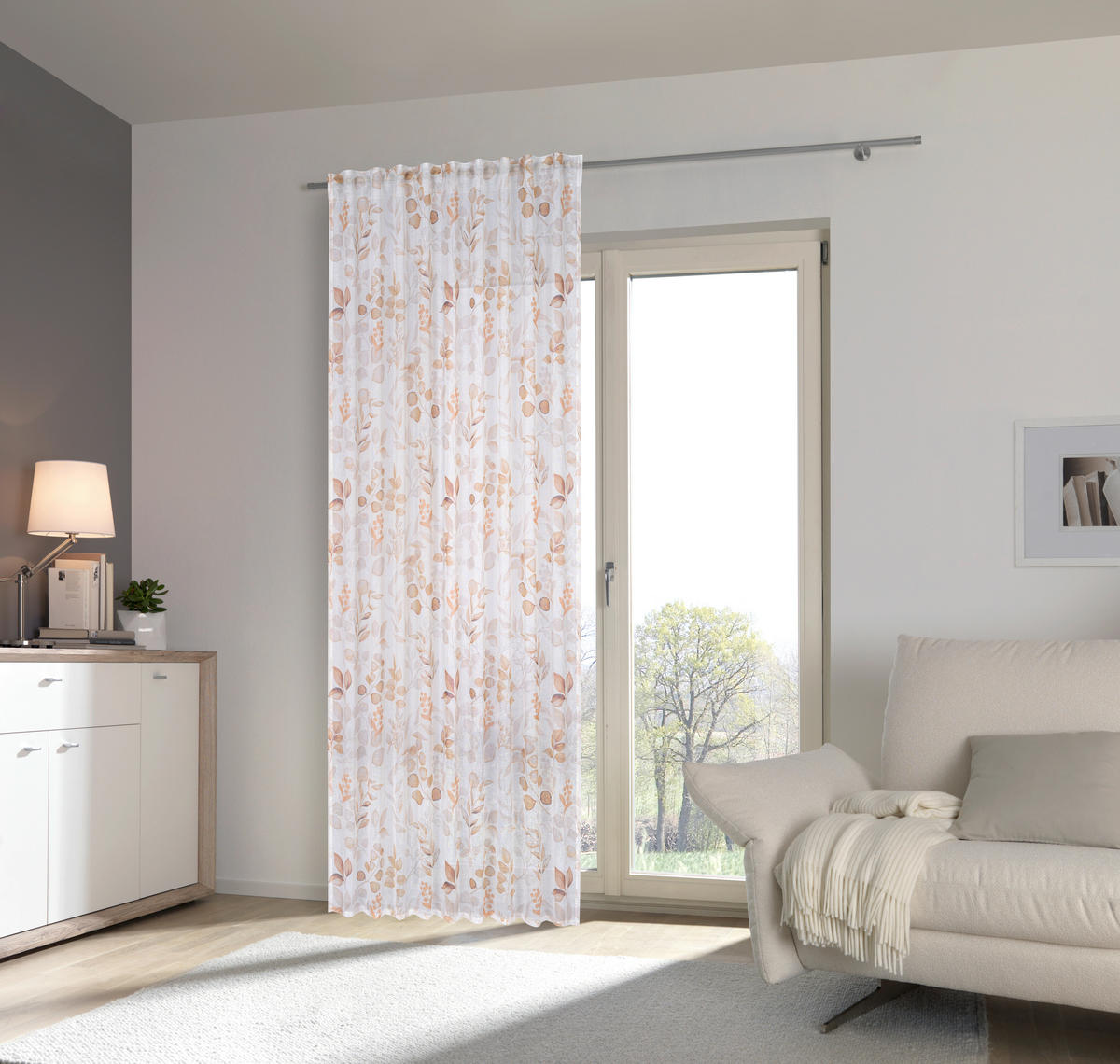 HOTOVÝ ZÁVĚS, poloprůhledné, 140/245 cm - žlutá, Konvenční, textil (140/245cm) - Esposa