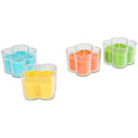 KERZE IM GLAS - Türkis/Gelb, Basics, Glas/Paraffin (12,5/8,5cm) - Ambia Home