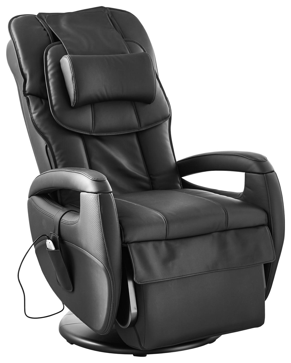 MASSAGESESSEL Kombination Echtleder/Lederlook Schwarz    - Schwarz, Design, Leder/Kunststoff (80/117/114cm) - Cantus