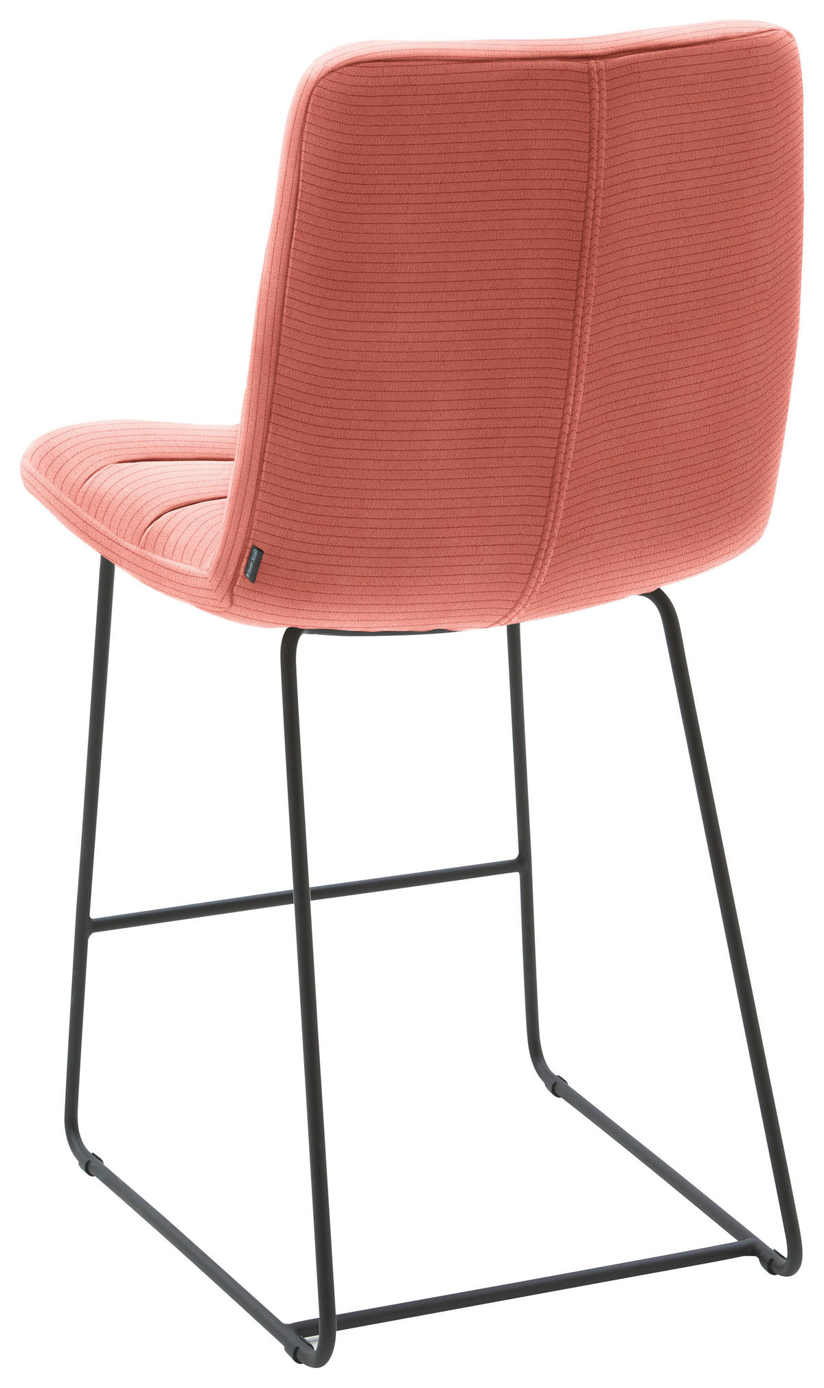 TRESENSTUHL in Textil Aprikose  - Aprikose/Schwarz, Design, Textil/Metall (52/106/66cm) - Dieter Knoll