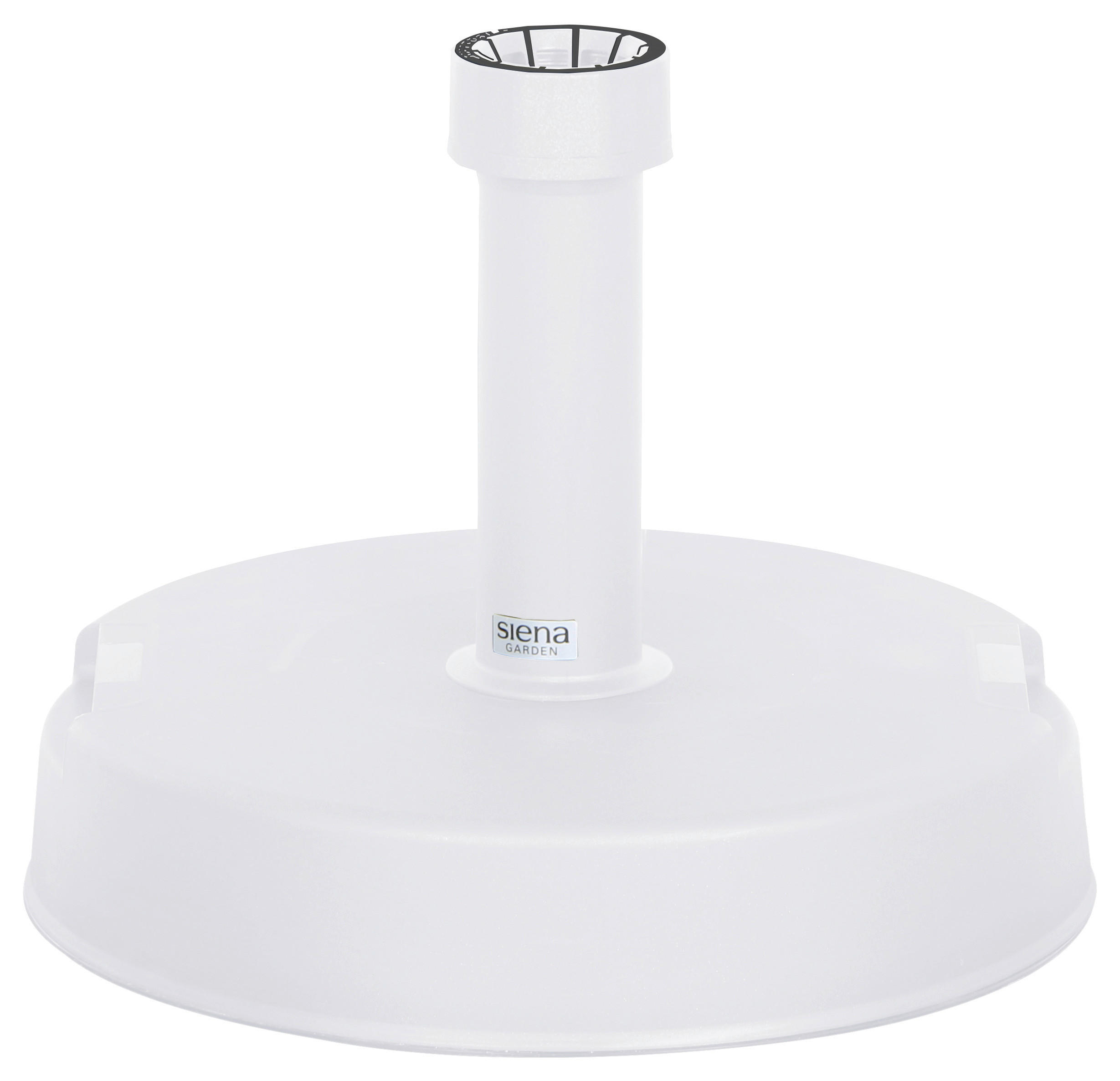 SONNENSCHIRMSTÄNDER Weiß  - Weiß, KONVENTIONELL, Kunststoff/Stein (40/11/40cm) - Siena Garden