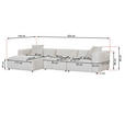 ECKSOFA  in Chenille Creme  178/323 cm  - Creme/Schwarz, MODERN, Kunststoff/Textil (178/323cm) - Carryhome