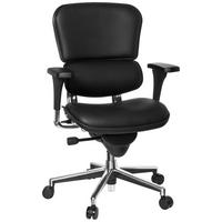 DREHSTUHL Lederlook Schwarz  - Chromfarben/Schwarz, MODERN, Leder/Kunststoff (61/120/48cm) - MID.YOU