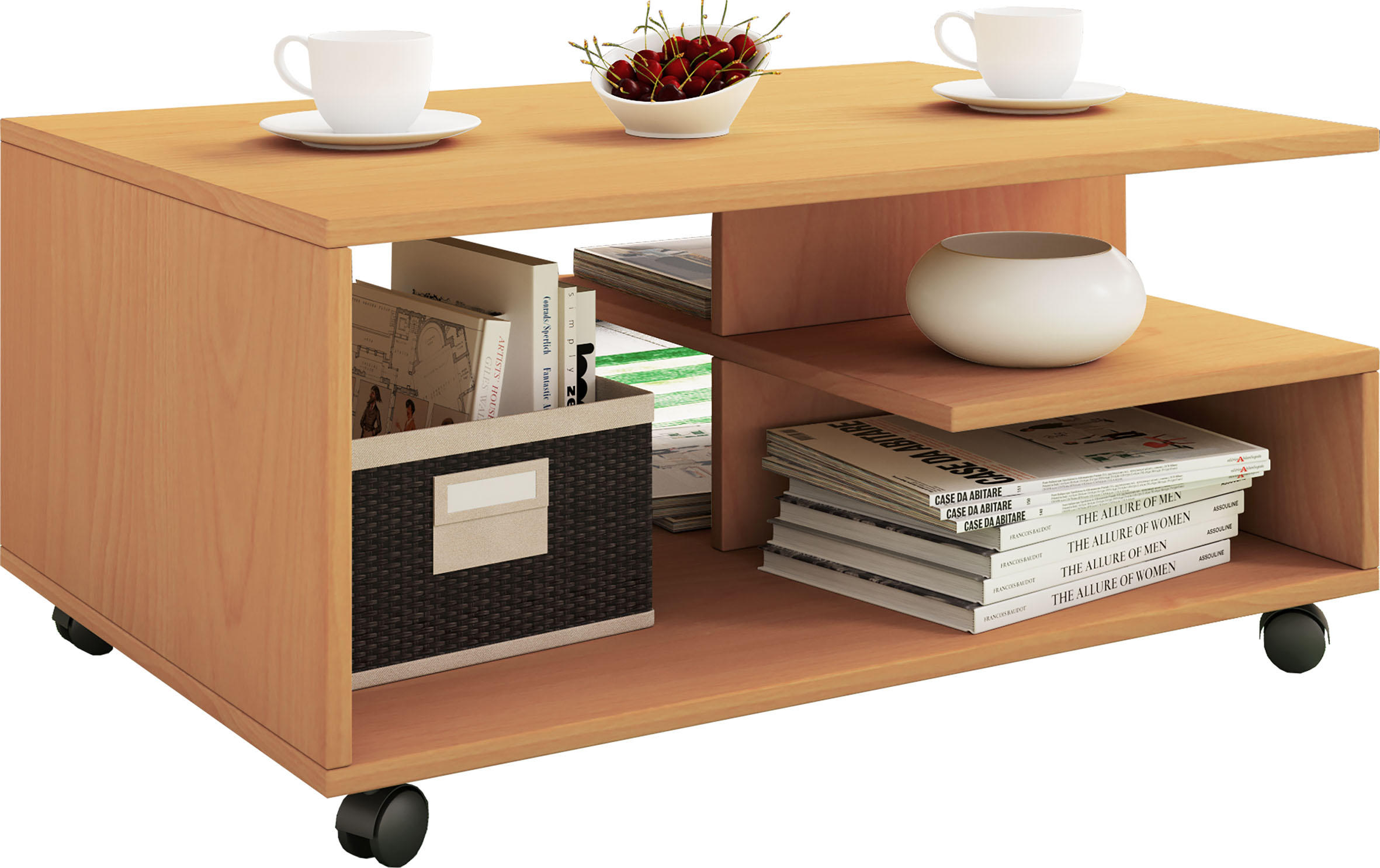 COUCHTISCH 50/80/40 cm rechteckig Buchefarben  - Buchefarben, Basics, Holzwerkstoff (50/80/40cm) - MID.YOU
