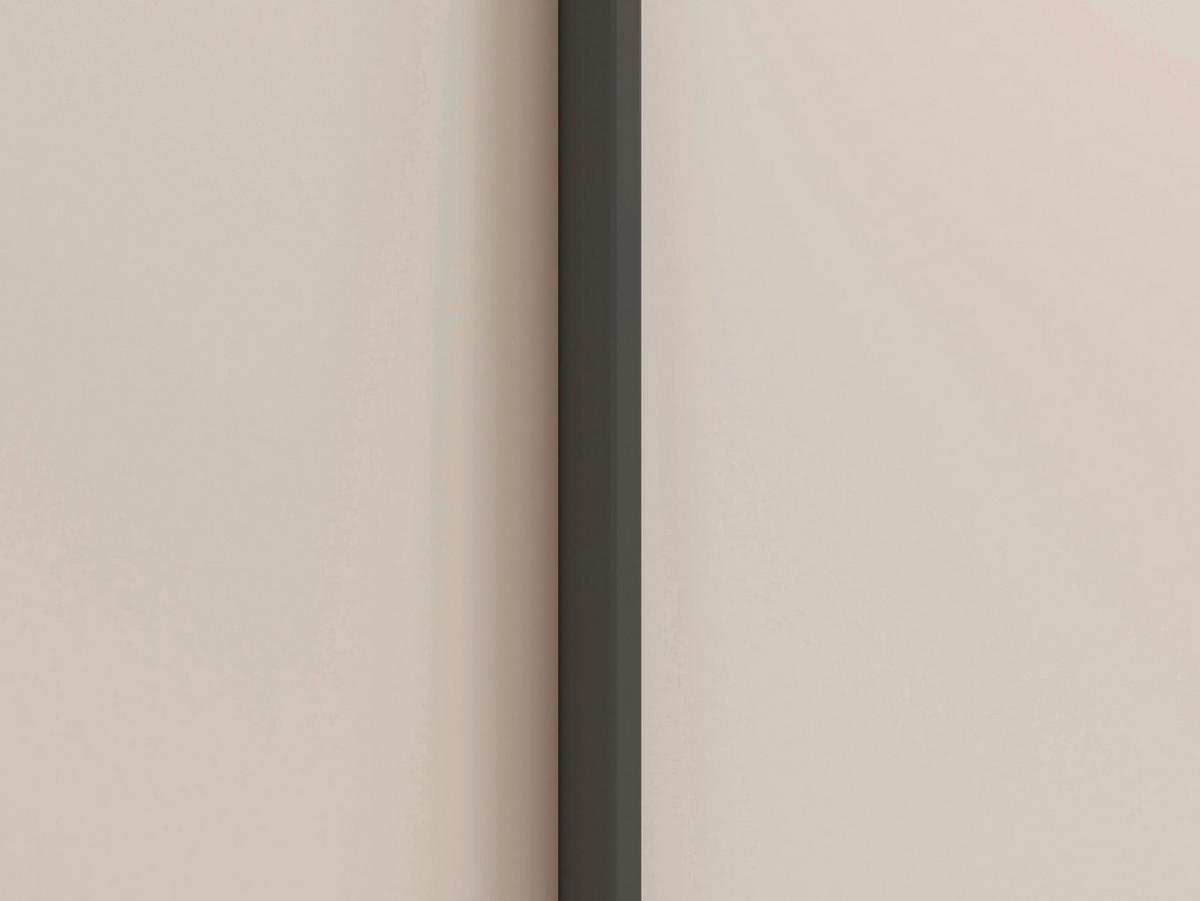 DREHTÜRENSCHRANK 201/235/61 cm,  in Champagner, 4-türig  - Champagner/Graphitfarben, Basics, Holzwerkstoff/Metall (201/235/61cm) - Novel