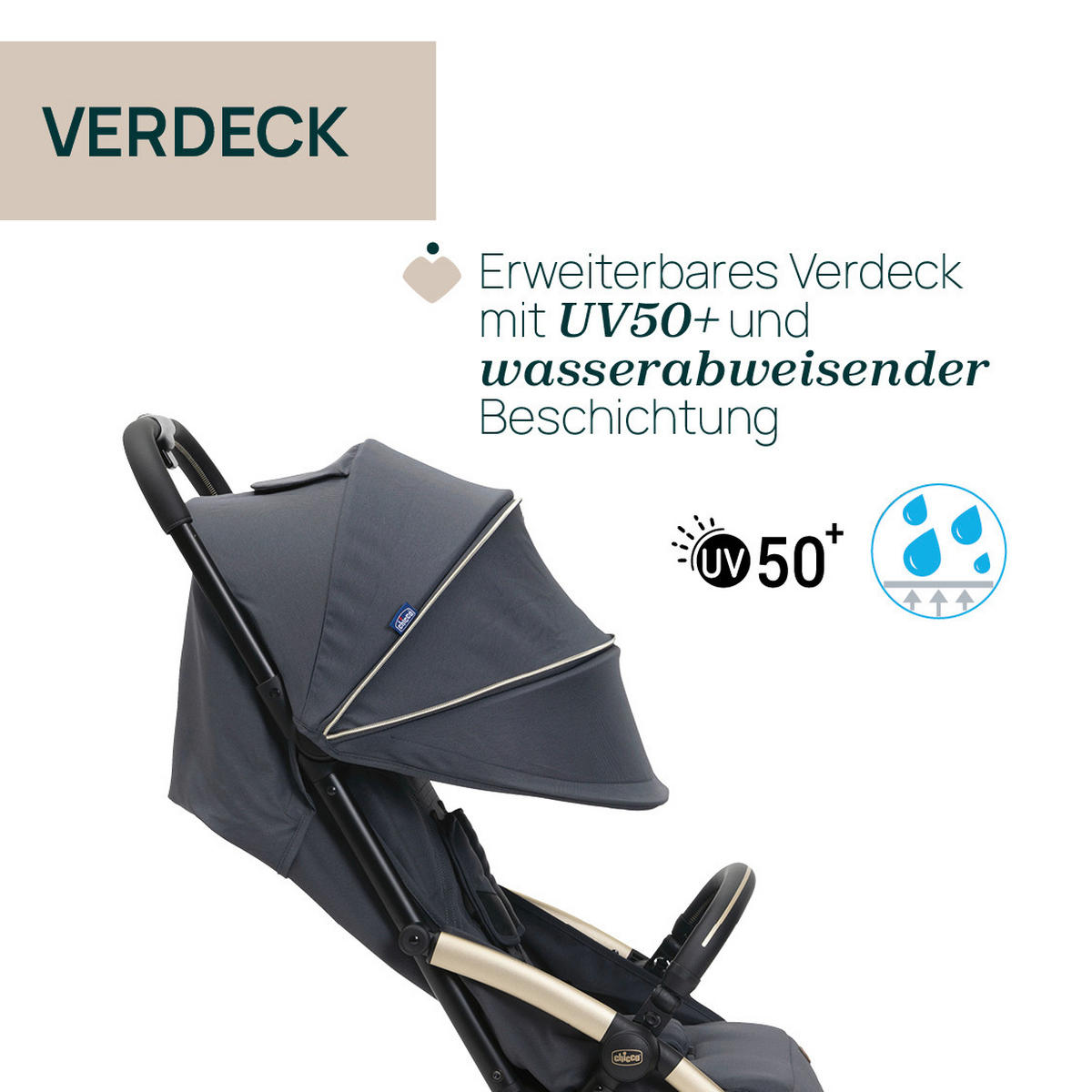 BUGGY GOODY XPLUS  - Dunkelgrau, Basics, Textil/Metall (47/86/106cm) - Chicco