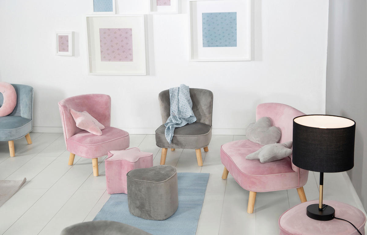 KINDERSOFA - Rosa, Basics, Textil (70/50/48cm) - Roba